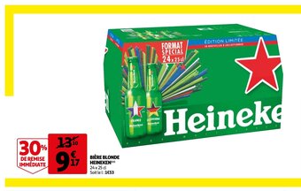 Auchan Bière blonde heineken offre