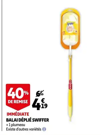 Auchan Balai déplié swiffer offre