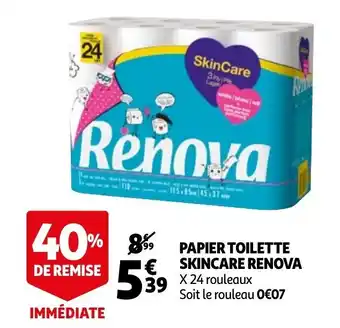 Papier toilette skincare renova