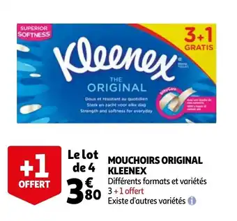 Auchan Mouchoirs original kleenex offre