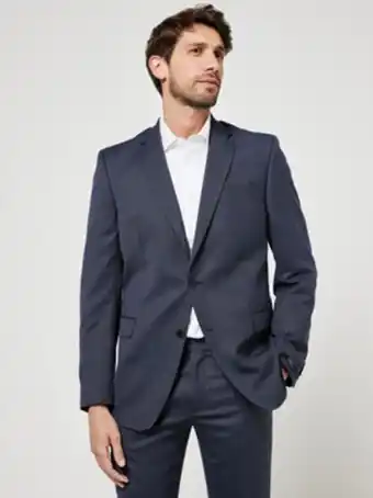 Veste de costume avec laine - bleu
