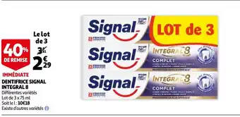 Auchan Dentifrice signal integral 8 offre