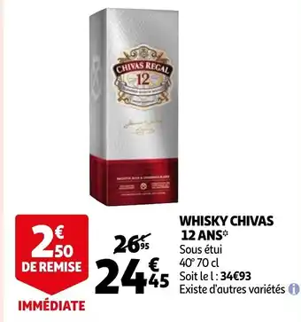 Auchan Whisky chivas 12 ans offre