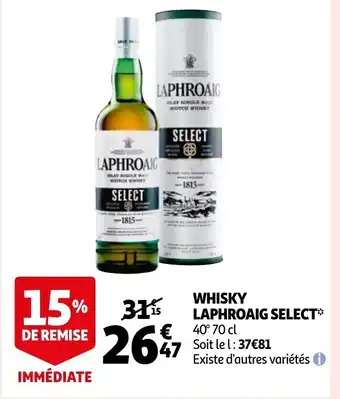 Auchan Whisky laphroaig select offre