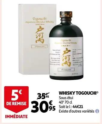 Auchan Whisky togouchi offre