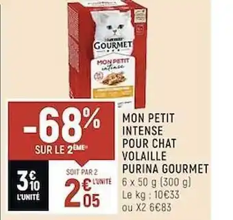 Spar Mon Petit Intense Pour Chat Volaille Purina Gourmet offre