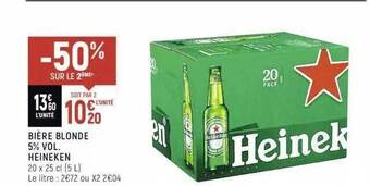 Spar Bière Blonde 5% Vol. Heineken offre