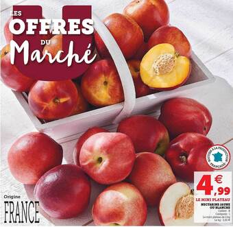 Super U Nectarine Jaune Ou Blanche offre