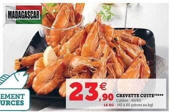 Super U Crevette Cuite offre