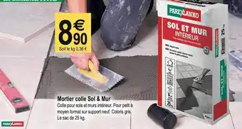 Tridôme Mortier Colle Sol & Mur Parexlanko offre