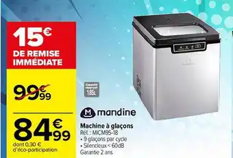 Carrefour Machine à Glaçons Mandine offre
