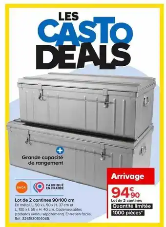 Castorama Lot De 2 Cantines Snor offre