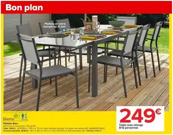 Castorama Table Avec Allonge 8-12 Personnes Blooma offre