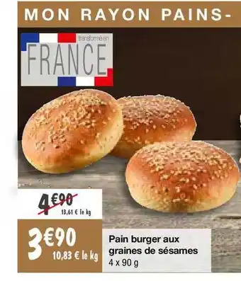 Migros Pain Burger Aux Graines De Sésames offre