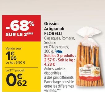 Carrefour Florelli grissini artigianali offre