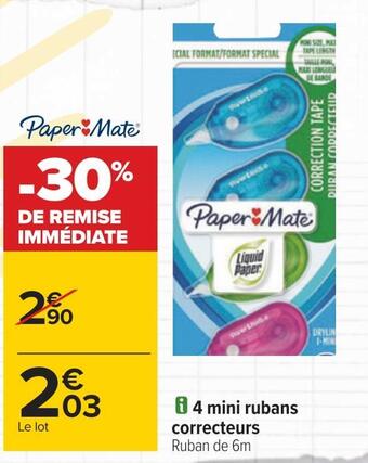 Paper mate 4 mini rubans correcteurs