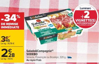Carrefour Sodebo salade&compagnie offre