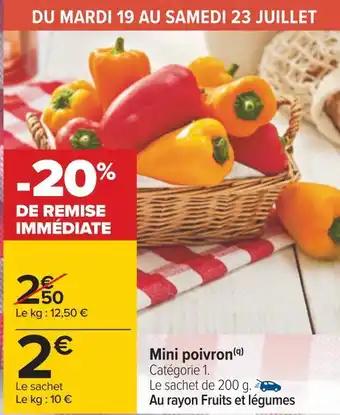Carrefour Mini poivron offre