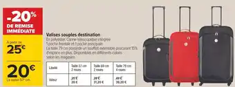 Carrefour Valises souples destination offre