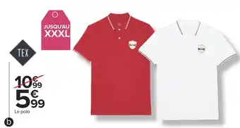 Carrefour Tex polo imprimé homme offre