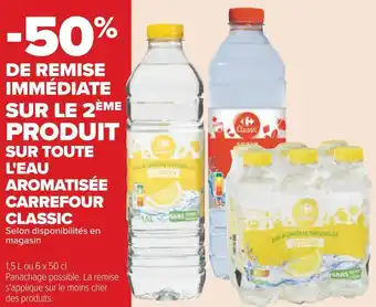 Carrefour Carrefour classic bon plan sur toute l'eau aromatisée de la marque carrefour classic offre