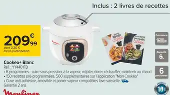 Carrefour Moulinex cookeo+ blanc offre