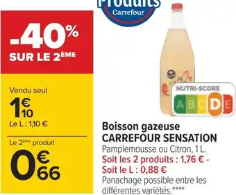 Carrefour Carrefour sensation boisson gazeuse offre