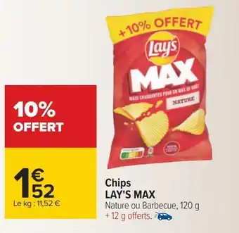 Carrefour Lay's max chips offre