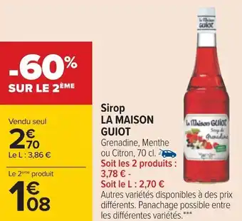 Carrefour La maison guiot sirop offre