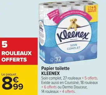 Carrefour Kleenex papier toilette offre