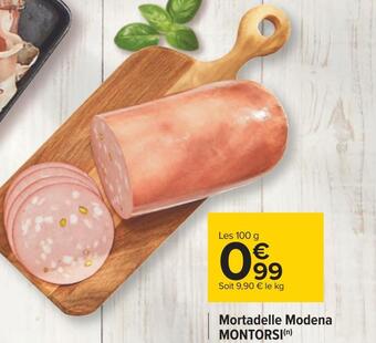 Carrefour Montorsi mortadelle modena offre