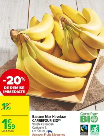 Carrefour bio banane max havelaar