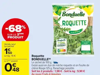 Carrefour Market Bonduelle roquette offre