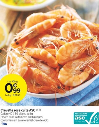 Carrefour Market Crevette rose cuite asc offre