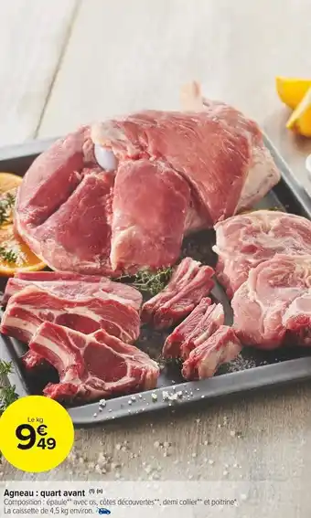 Carrefour Market Agneau : quart avant offre