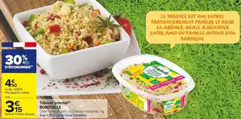 Carrefour Market Bonduelle taboulé oriental offre