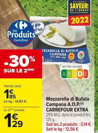 Carrefour Market Carrefour extra mozzarella di bufala campana a.o.p. offre
