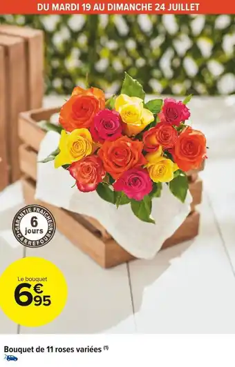 Carrefour Market Bouquet de 11 roses variées offre