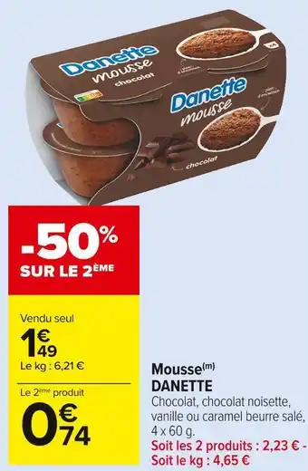 Carrefour Market Danette mousse offre