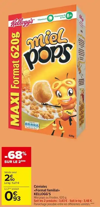 Carrefour Market Kellogg’s céréales format familial offre