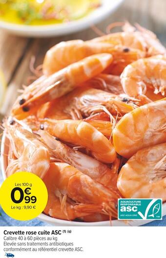 Carrefour Market Crevette rose cuite asc offre