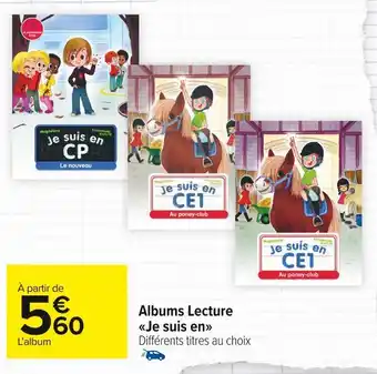 Albums lecture je suis en