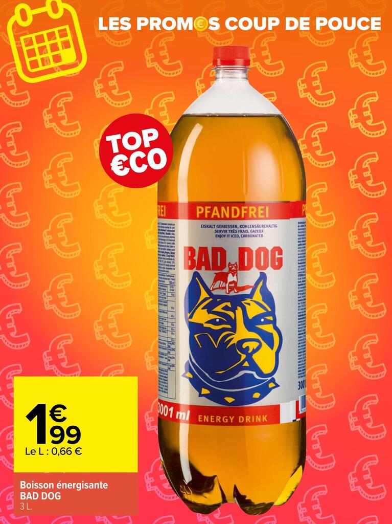 Promo Bad dog boisson énergisante chez Carrefour