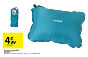 Carrefour Redcliffs coussin autogonflant offre