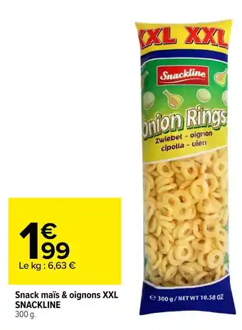 Carrefour Snackline snack maïs & oignons xxl offre