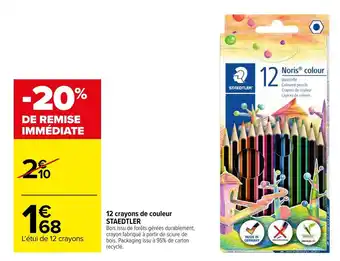 Carrefour Staedtler 12 crayons de couleur offre