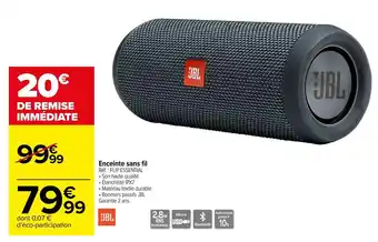 Carrefour Jbl enceinte sans fil offre