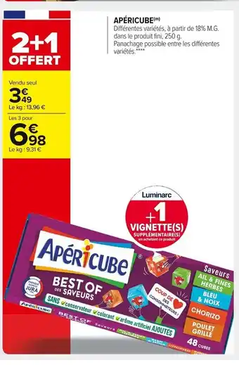 Carrefour Market Apéricube offre