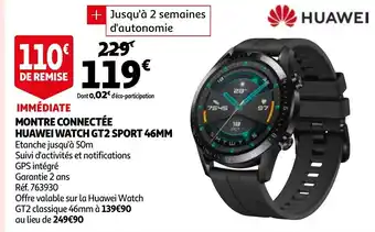 Auchan Montre connectée offre