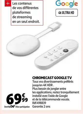 Auchan Chromecast Google TV offre